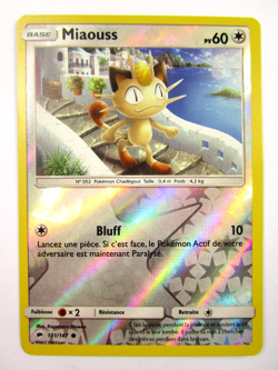 Carte Pokemon Miaouss Reverse 101/147 SL3 Soleil et Lune Ombres Ardentes Fr - Image 1