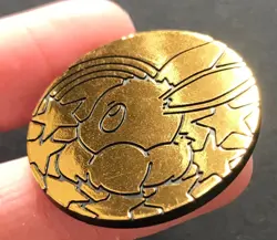 Eevee Pokemon Coin Small Plastic Gold Token Japan 2022 Centre - Image 3