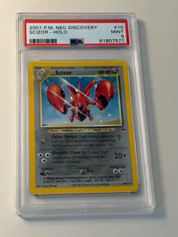 2001 POKEMON NEO DISCOVERY #10 SCIZOR-HOLO PSA 9 - Image 1