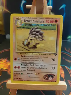 BROCK'S SANDSLASH 36/132 UNCOMMON GYM CHALLENGE POKEMON UNLIMITED - Image 1