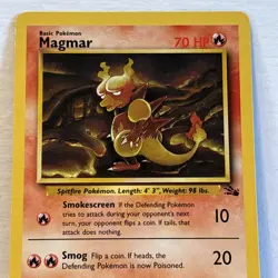 Pokemon TCG Magmar Fossil Regular Uncommon 70 HP 39/62 English Card NM/LP - Image 2