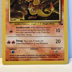 Pokemon TCG Magmar Fossil Regular Uncommon 70 HP 39/62 English Card NM/LP - Image 3