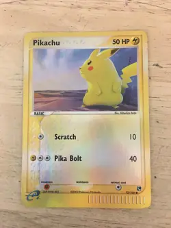 Reverse Holographic Pikachu Pokemon Card - Image 1