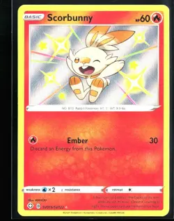 2021 Sword & Shield - Shining Fates Scorbunny #SV015 Shiny Pokemon Card - Image 1