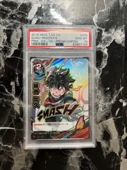 PSA 10 Izuku Midoriya Promo Purchase Campaign My Hero Academia Tag Card Game - Image 1