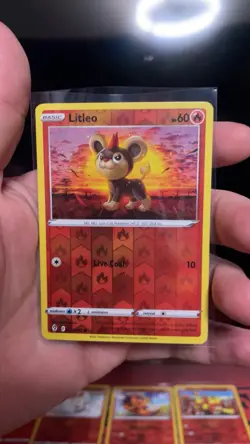 Pokemon TCG Card Lot of 15 Fire Type Litleo, Heatran, Scorbunny, Magmar - Image 2
