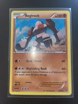 Pokemon 2015 XY Ancient Origins Cracked Ice Regirock Card - Image 1