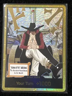 DON!! Card (Dracule Mihawk) (Gold) One Piece Card Game - Image 1