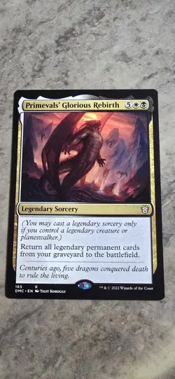 Primevals' Glorious Rebirth Commander: Dominaria United Regular Sorcery Rare MTG - Image 1