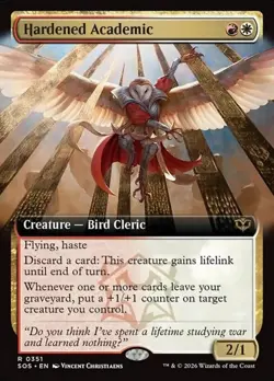 Hardened Academic - Foil Extended Art SOS NM MTG - Image 1