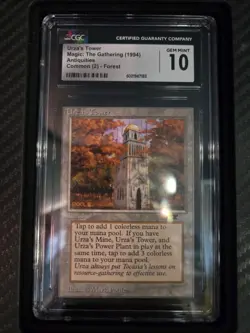 Magic the Gathering Antiquities: Urza's Tower (Forest) CGC GEM 10! - Image 1