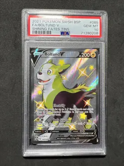 🔥 Pokemon PSA 10 Shining Fates Full Art Gem Mint Boltund V #SV085 - Image 1