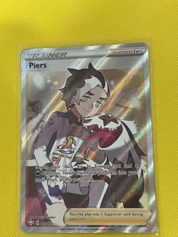 Piers 069/072 Shining Fates Full Art Ultra Rare Holo Pokemon TCG Card - Image 1