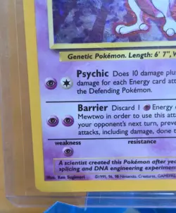 Mewtwo Holo Rare Base Set 10/102 1999 Wizards pokemon TCG - Image 2
