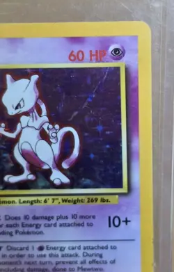Mewtwo Holo Rare Base Set 10/102 1999 Wizards pokemon TCG - Image 4