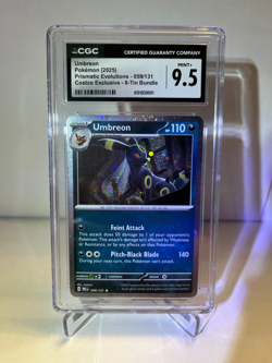 2025 Pokemon Umbreon 059/131 CGC 9.5 Holo Rare – Prismatic Evolutions Swirl - Image 1