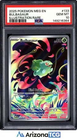 Pokemon 2025 Bulbasaur 133/132 Illustration Rare Mega Evolution GEM MINT PSA 10 - Image 1