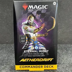 MTG: Aetherdrift Commander Deck - Eternal Might, Sealed Box is Worn - Image 1