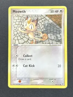 Pokemon TCG Meowth 69/112 FireRed & LeafGreen 2004 Common Regular MP - Image 1