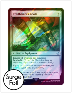 1x Trailblazer's Boots, Surge Foil, Final Fantasy, Magic MTG NM - Image 1