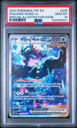 PSA 10 GEM MINT Walking Wake EX SIR 205/162 Temporal Forces 2024 Pokemon - Image 1