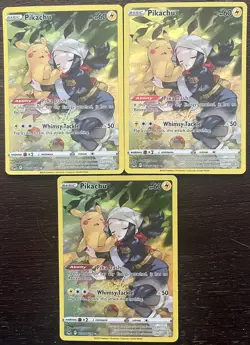 Pokemon Pikachu TG05/TG30 Full Art Ultra Rare Holo Lost Origin 2022-Lot of 3 - Image 1