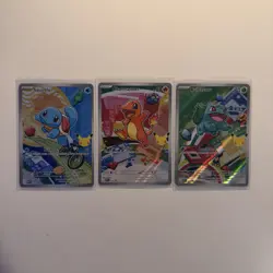 Pokemon First Partner Illustration Collection Series 1 Kanto Gen 1 Starters Set - Image 1