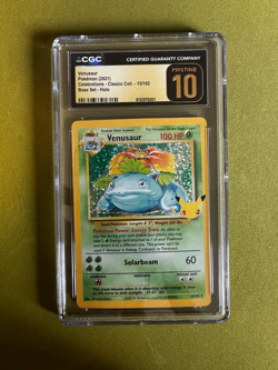 ✨✨ CGC 10 PRISTINE Venusaur 15/102 Pokemon Celebrations Classic Collection Holo - Image 1