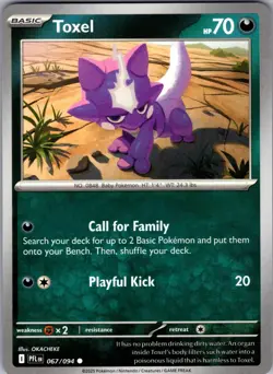 Toxel Phantasmal Flames 067/094 Common Pokemon Near Mint - Image 1