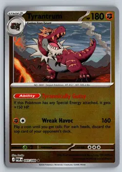 Tyrantrum 045/088 Holo Rare Perfect Order Pokemon Reverse Holo Near Mint - Image 1