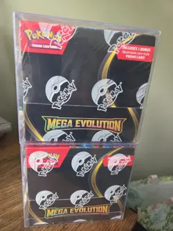 Lot of (2) Pokemon TCG Mega Evolution Base Set Enhanced Booster Boxes SEALED - Image 1