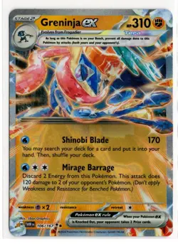 Pokemon Twilight Masquerade Greninja ex 106/167 - Image 1