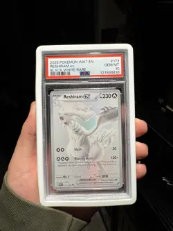 Pokemon TCG Reshiram EX Sv: White Flare 173/086 Holo Black White Rare PSA 10 - Image 1