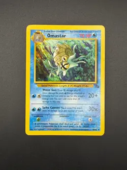 Pokemon Omastar Unlimited Uncommon Fossil 40/62 LP - Image 1