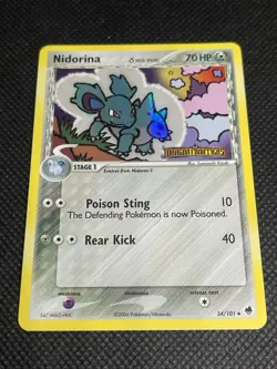[NM] Pokemon Nidorina Dragon Frontiers Delta Species Stamped #34/101 Holo rare - Image 3