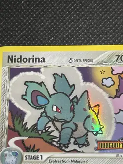 [NM] Pokemon Nidorina Dragon Frontiers Delta Species Stamped #34/101 Holo rare - Image 5