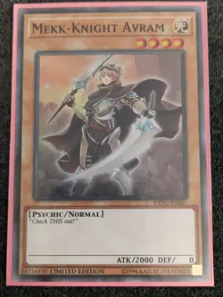 YUGIOH MEKK-KNIGHT AVRAM Super Rare - EXFO-ENSE1 - Limited Edition- NM - Image 1