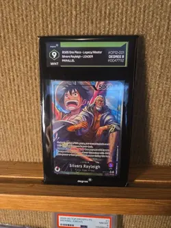 2025 PSA 10 Silvers Rayleigh OP12-001 Legacy of the Master One Piece Card - Image 3