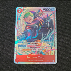 Bandai One Piece TCG Roronoa Zoro EB04-007 Super Rare Alt Art Foil 9000 English - Image 1