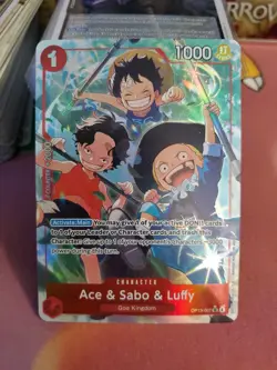 Ace & Sabo & Luffy Alt Art OP13-007 Carrying On His Will One Piece TCG - Image 1
