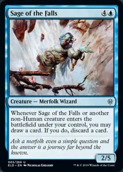 SAGE OF THE FALLS ~mtg NM-M Throne of Eldraine Unc x4 - Image 1