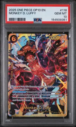 2025 One Piece Royal Blood OP10 Monkey.D.Luffy Secret Rare #OP10-118 PSA 10 - Image 1