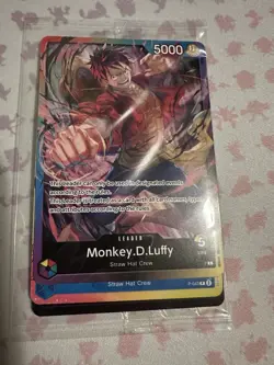 ONE PIECE 2ND ANNIVERSARY TOURNAMENT MONKEY D LUFFY P-043 Sealed Promo Pack - Image 1