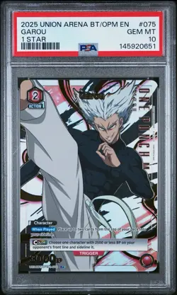 Union Arena Garou #75 R* English One Punch Man UE06BT/OPM-1-075 PSA 10 - Image 1