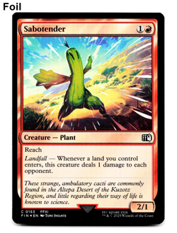 Sabotender (Foil) - Universes Beyond: Final Fantasy - MTG Magic NM/M 🔥 - Image 1