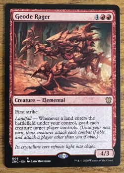 MTG Zendikar Rising Commander, Geode Rager - Image 1