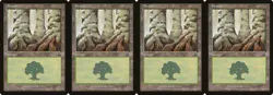 MTG Magic the Gathering - Mercadian Masques: 4x Forest (350) - Same Art ﴾NM﴿ - Image 1