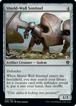 SHIELD-WALL SENTINEL X 4 N/M DOMINARIA UNITED MAGIC THE GATHERING - Image 1