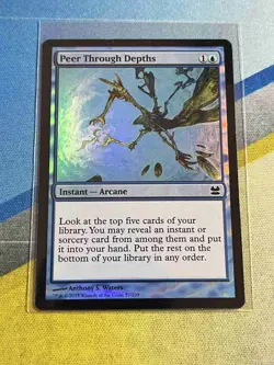 Magic the Gathering MTG Modern Masters PEER THROUGH DEPTHS Foil - Image 1