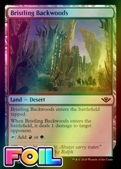 x1 Bristling Backwoods OTJ MTG 253 FOIL COMMON M/NM 1x - Image 1